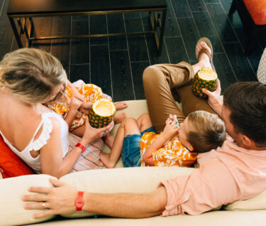 Family enjoying Condado, Puerto Rico